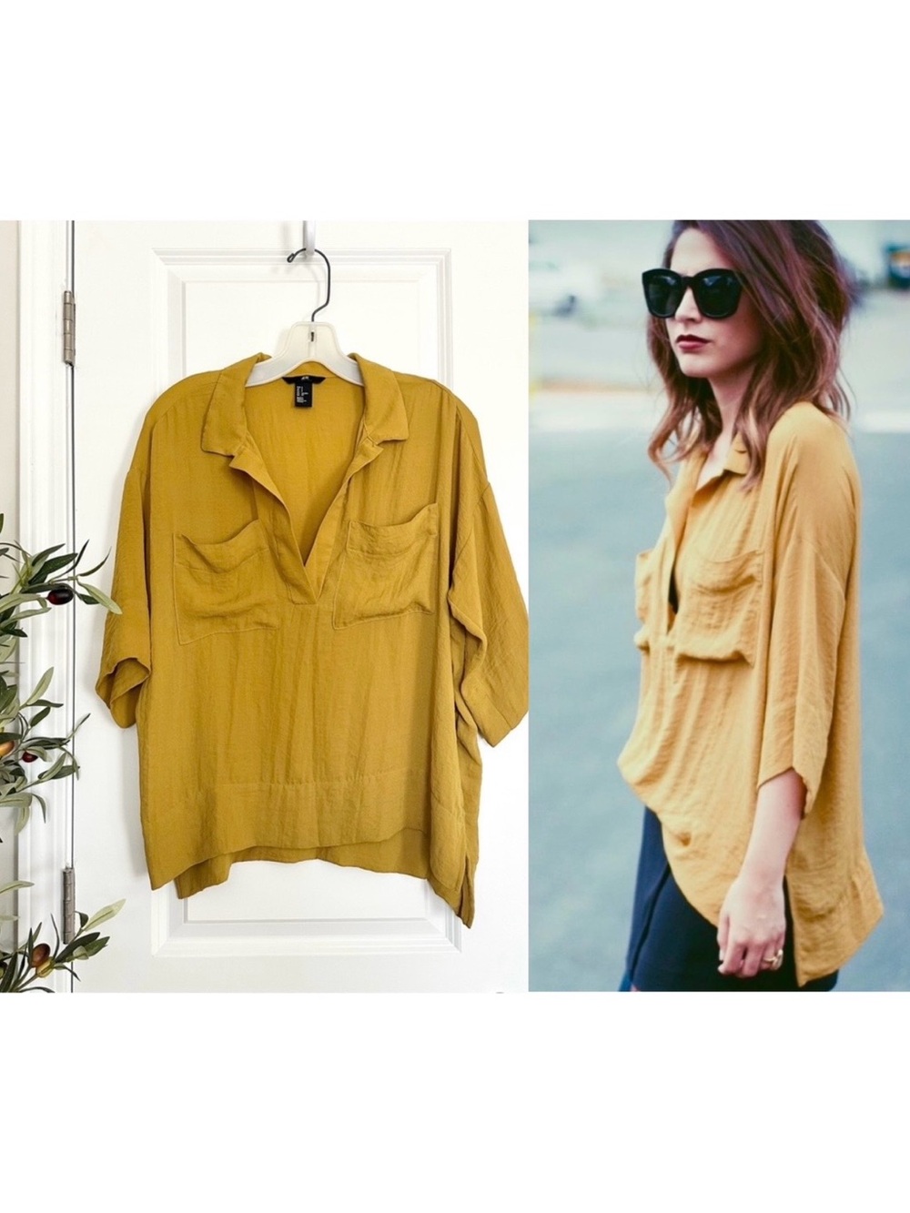🌞 H&M • Oversized Flowy Top